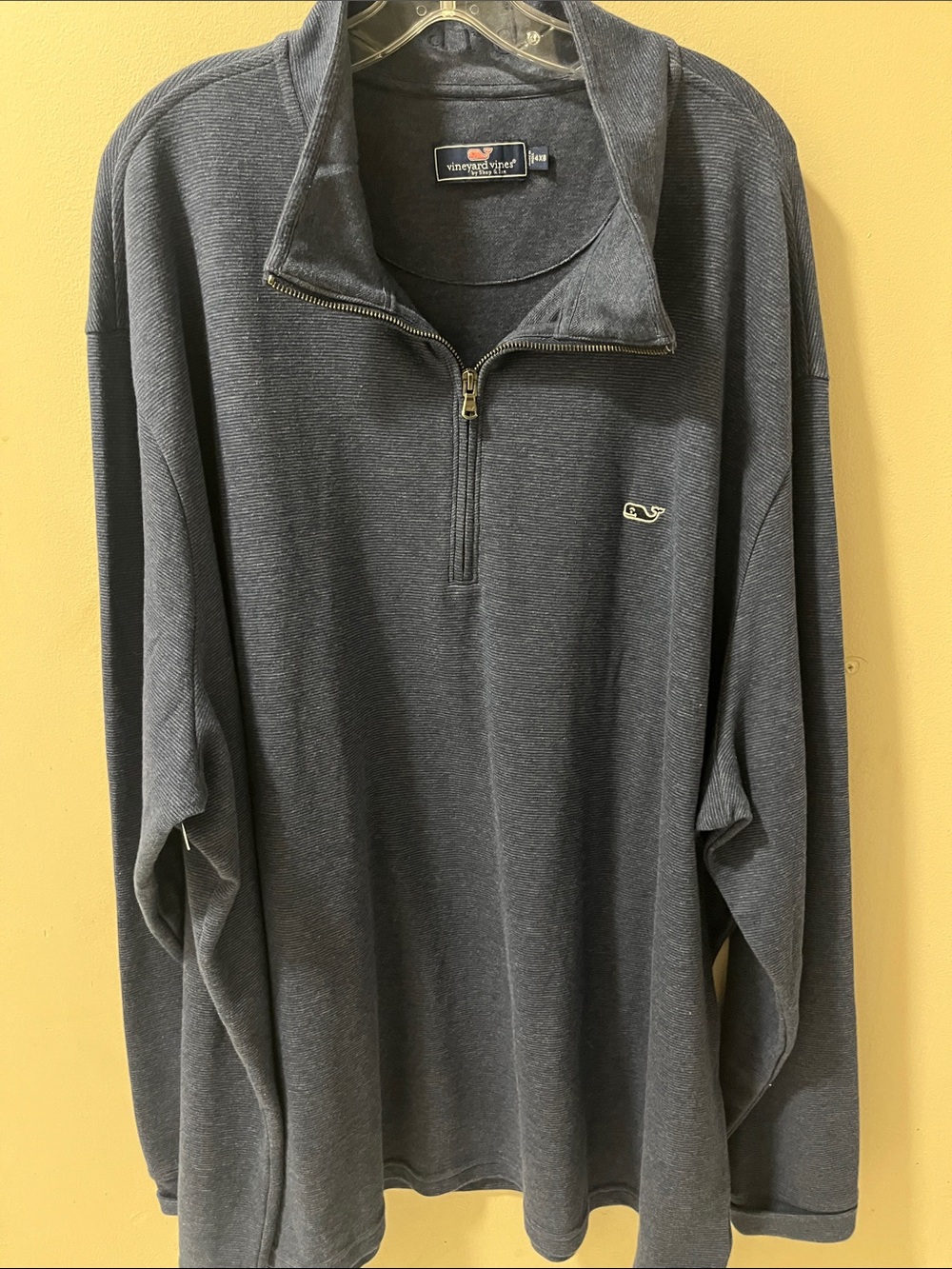 Vineyard Vines Men's Charcoal Gray Quarter-Zip Sweater